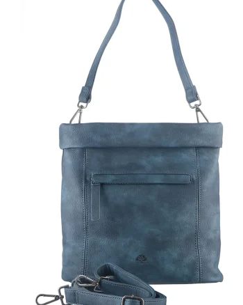 Geanta umar dama piele ecologica 31 x 32 x 13, Liselotte, Gri petrol, 32 x 13 x 31 cm