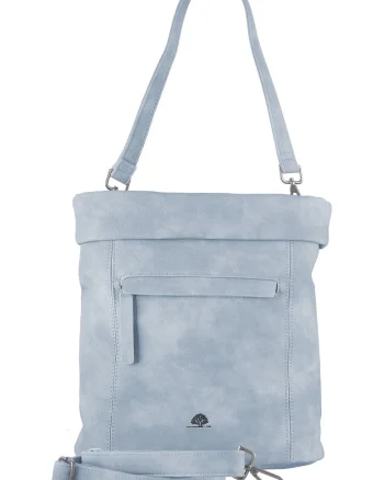 Geanta umar dama piele ecologica 31 x 32 x 13, Liselotte, Albastru deschis, 32 x 13 x 31 cm