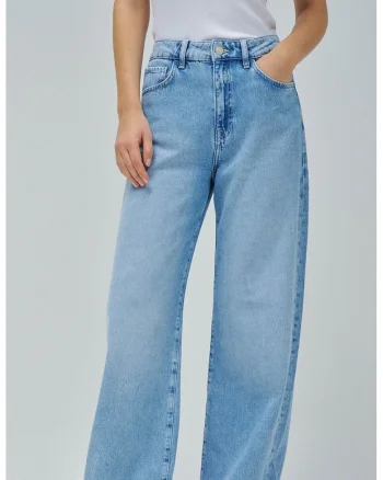 Blugi relaxed fit, Albastru deschis