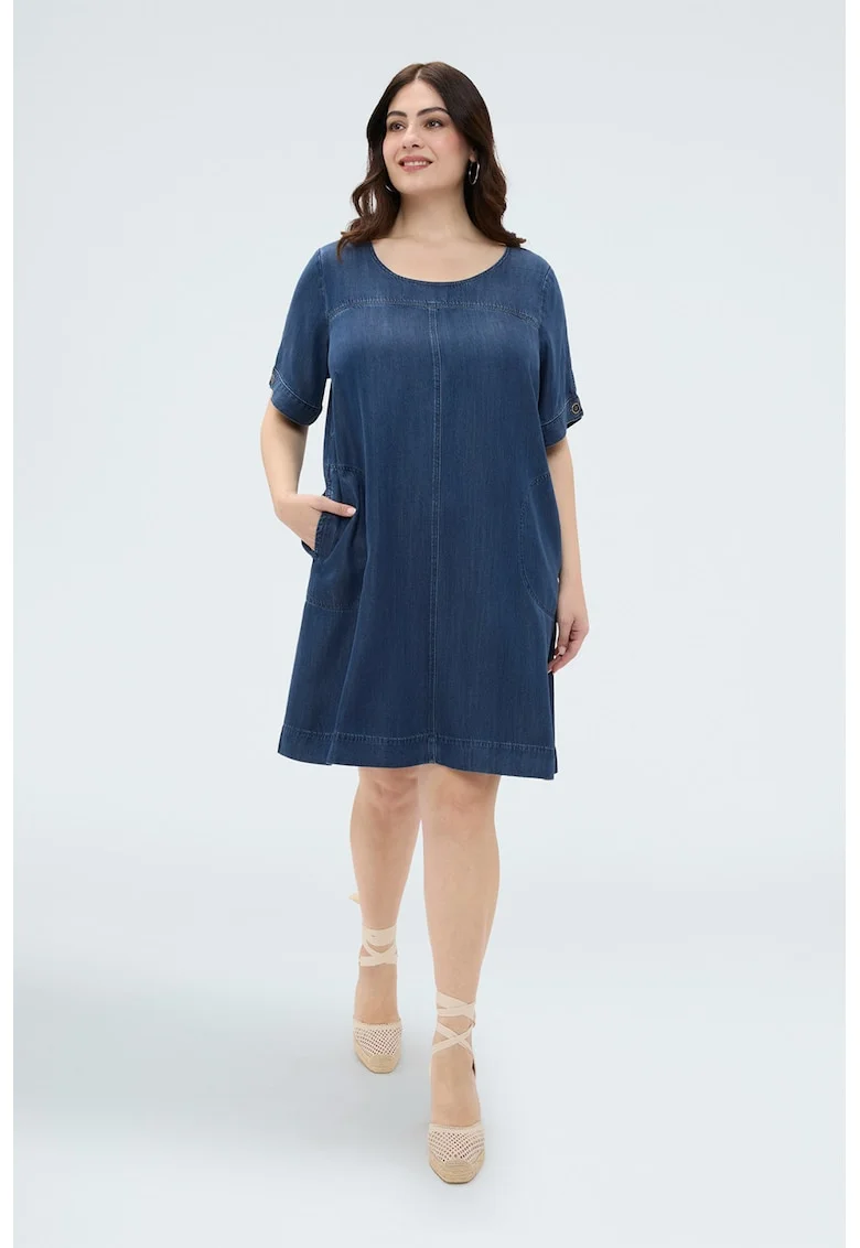 Rochie lejera din denim, Albastru inchis