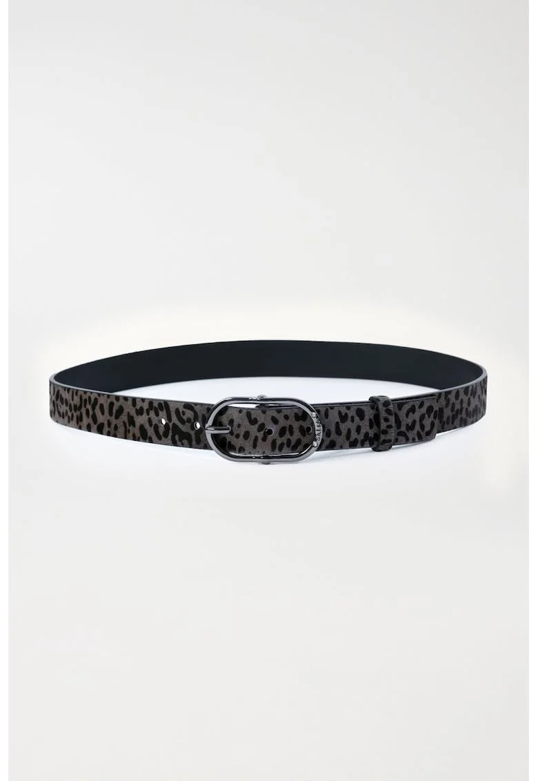Curea din piele cu animal print
