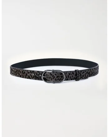 Curea din piele cu animal print