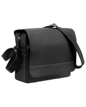 Geanta umar dama piele naturala 33 x 26 cm, Fiorentina,, Negru