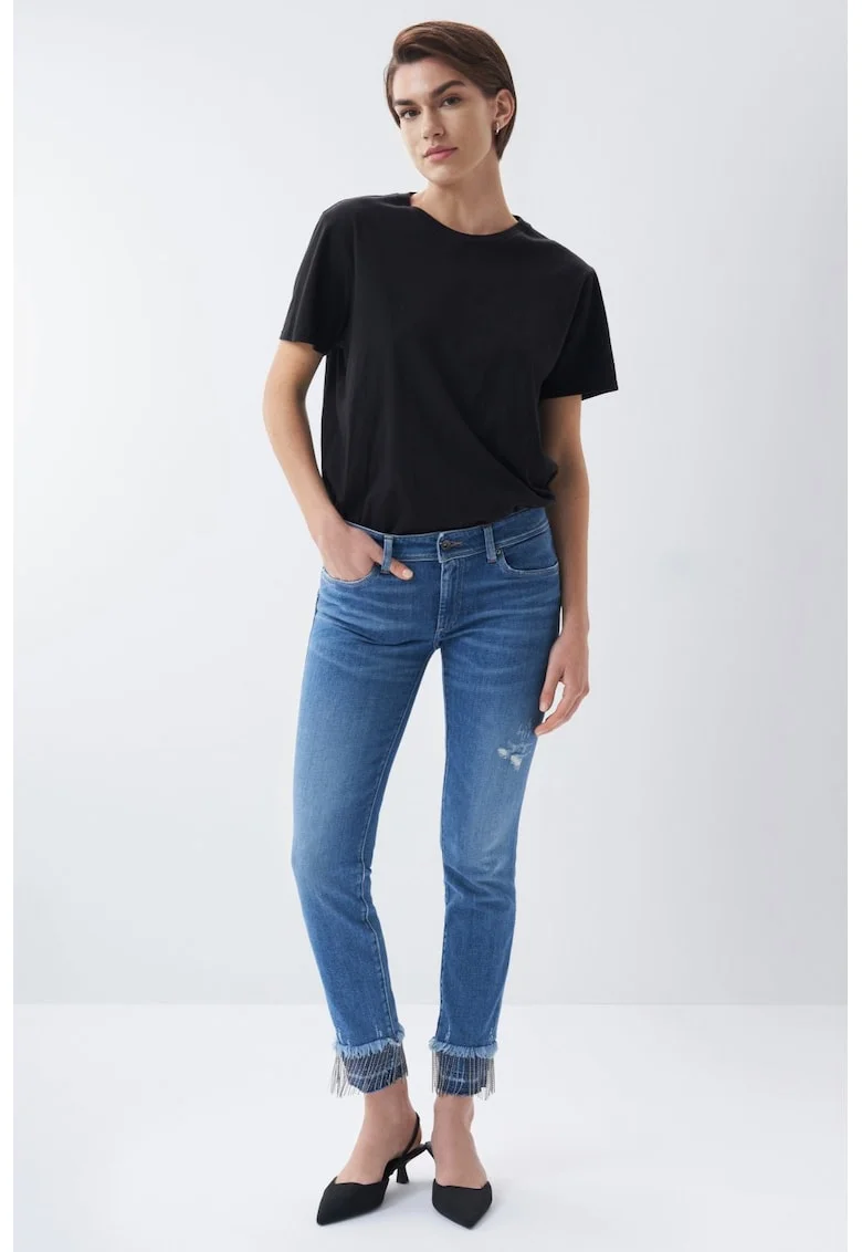 Blugi skinny cu detalii decorative Wonder