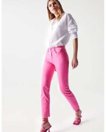Blugi slim fit cu talie medie Destiny