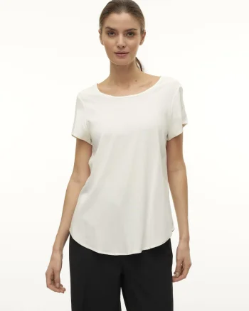 Bluza lejera cu guler rotund uni