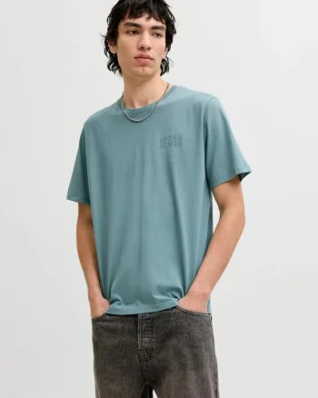 Tricou simplu, barbati, din 100% bumbac, Regular Fit, JJECORP, Verde deschis,