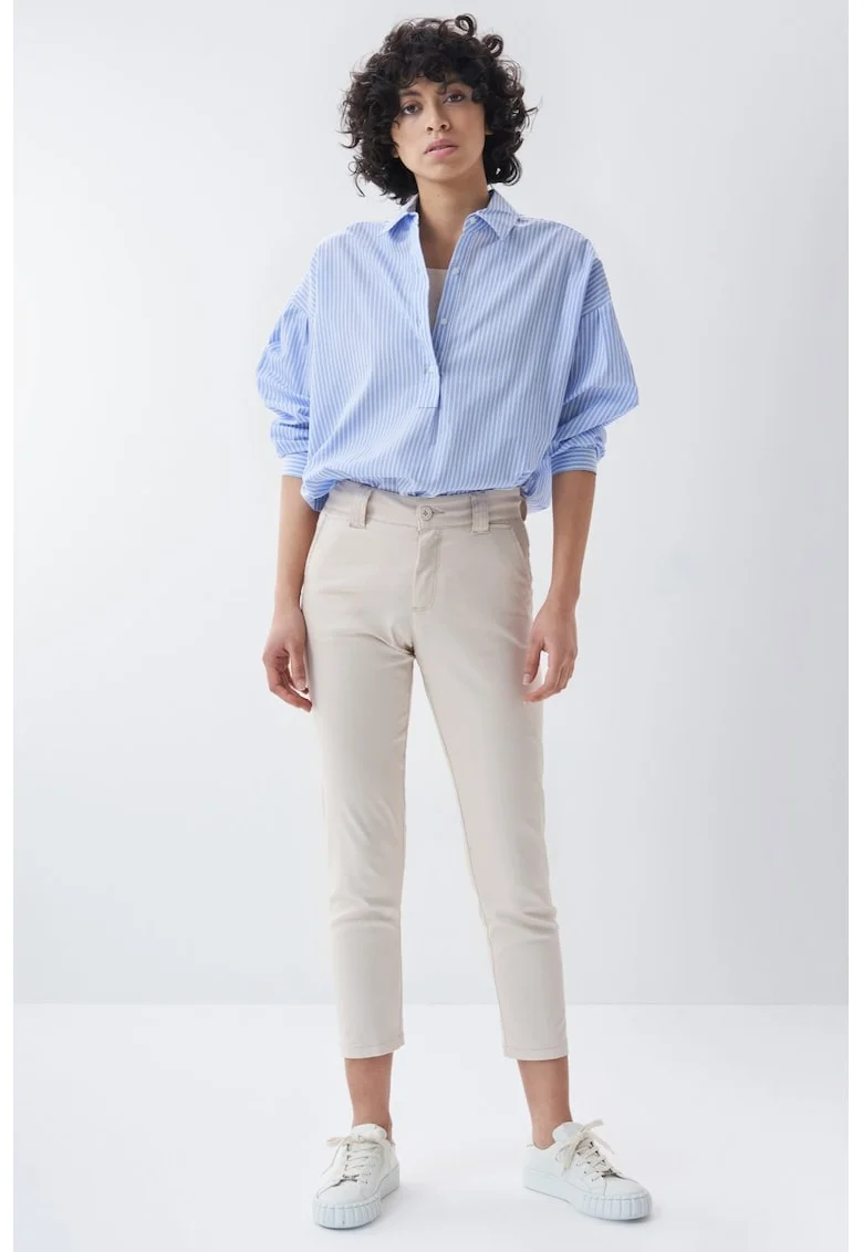 Pantaloni chino crop slim fit
