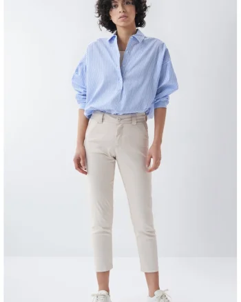 Pantaloni chino crop slim fit