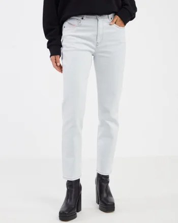 Blugi skinny uni cu talie medie