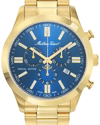 Ceas de barbati MATHEY-TISSOT H455CHPBU, clasic, de culoare bleumarin