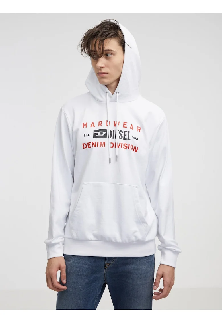 Hanorac din amestec de bumbac cu print logo