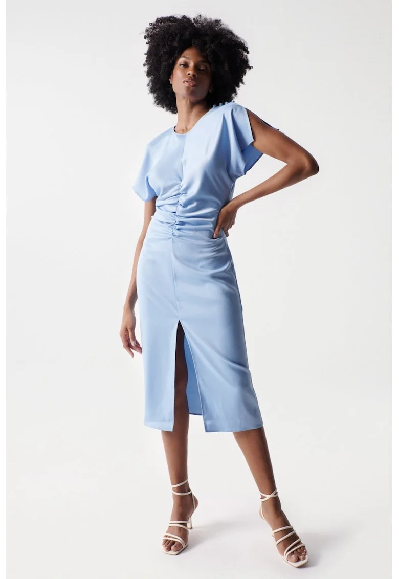 - Rochie midi cu slit frontal