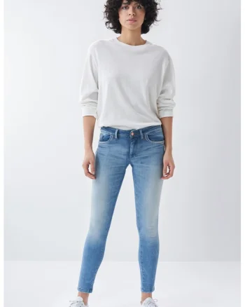 Blugi skinny cu talie medie