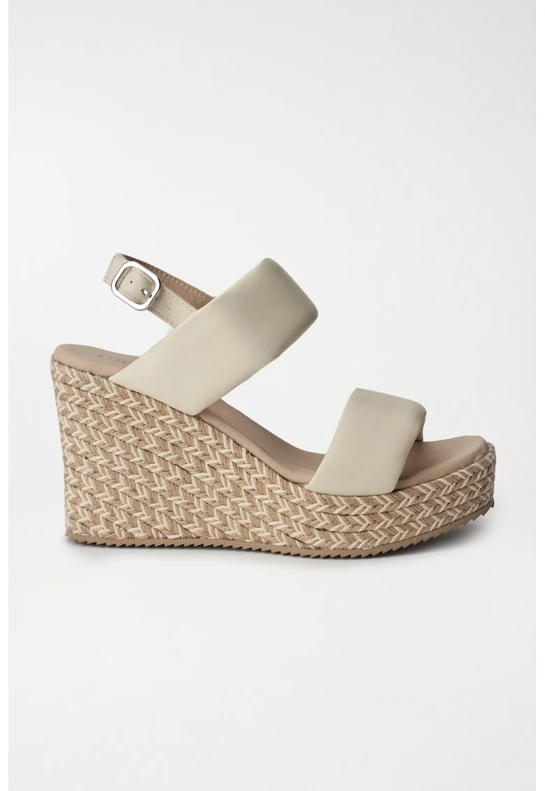 Sandale din piele cu talpa wedge
