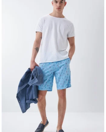 Bermude chino cu model imprimat