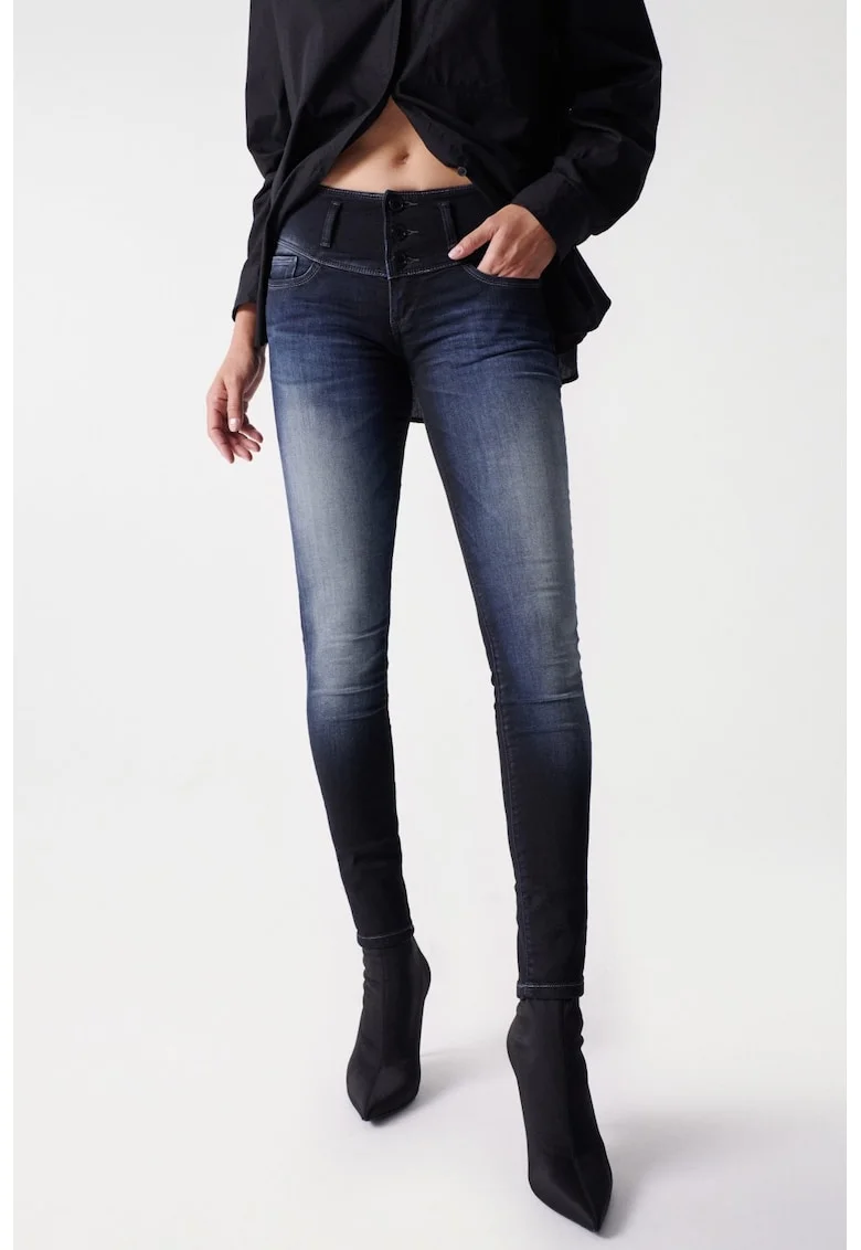 Blugi Mistery Skinny cu aspect prespalat
