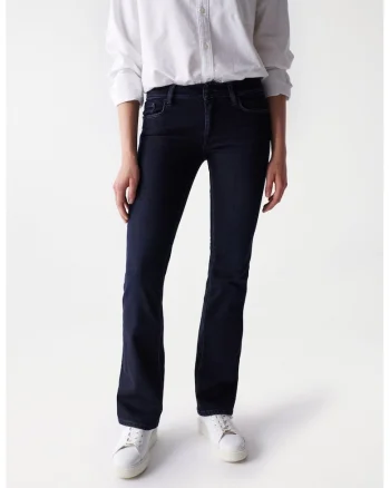 Blugi cu croiala bootcut si talie medie,
