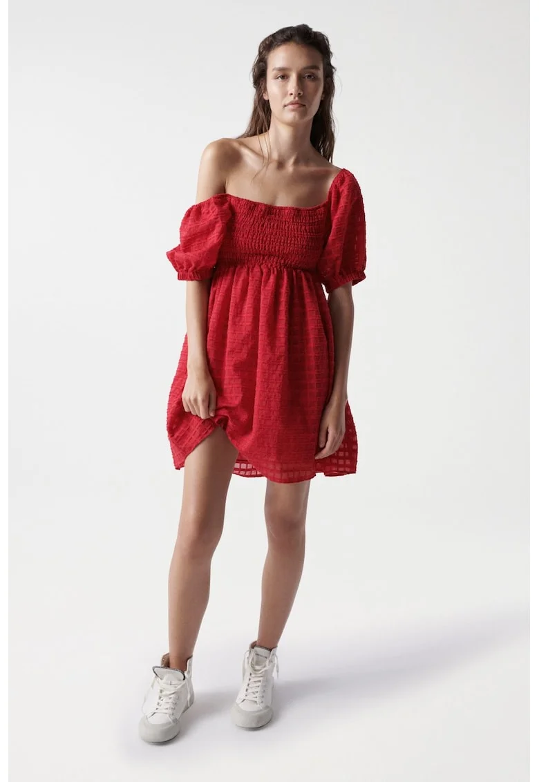 Rochie scurta cu maneci bufante