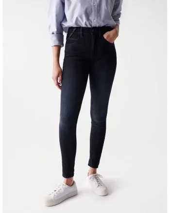 Blugi skinny fit cu talie inalta Faith