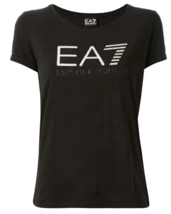 Tricou din amestec de bumbac logo, Negru