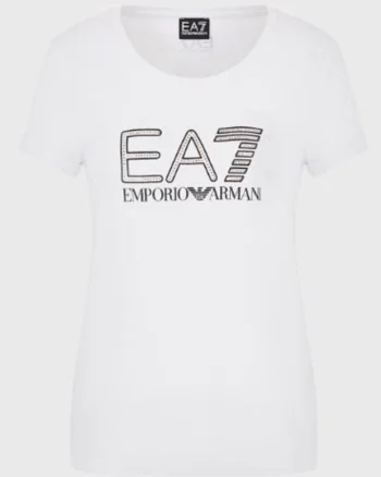 Tricou din amestec de bumbac logo, Alb