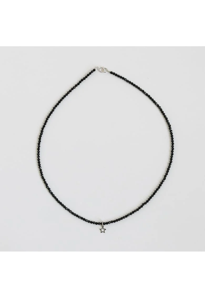 Colier handmade din spinel, cu accesorii argint925