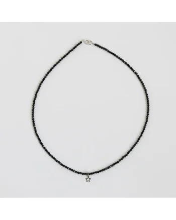 Colier handmade din spinel, cu accesorii argint925