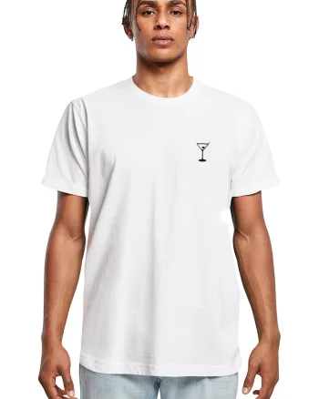 Tricou cu imprimeu text, Alb/Negru