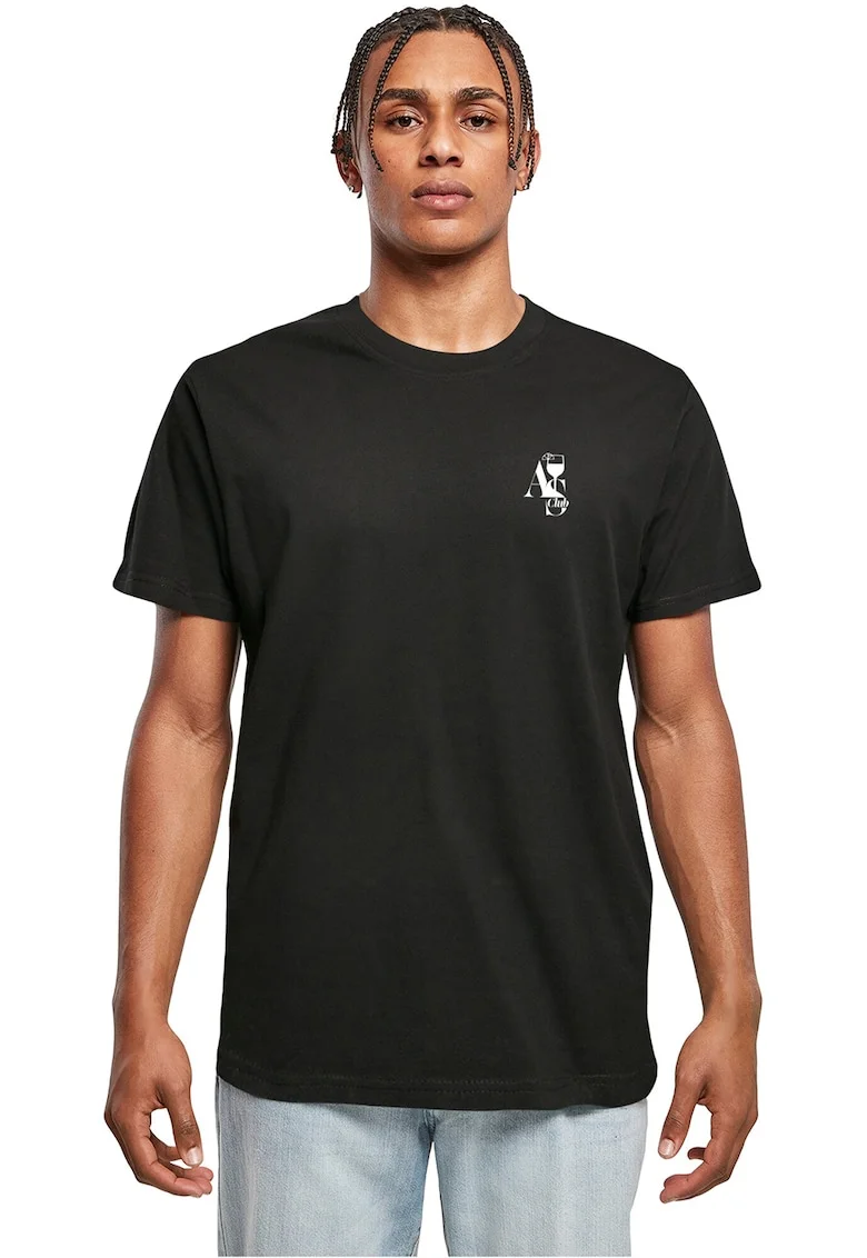 Tricou din bumbac cu imprimeu grafic pe partea din spate, Alb/Negru/Portocaliu