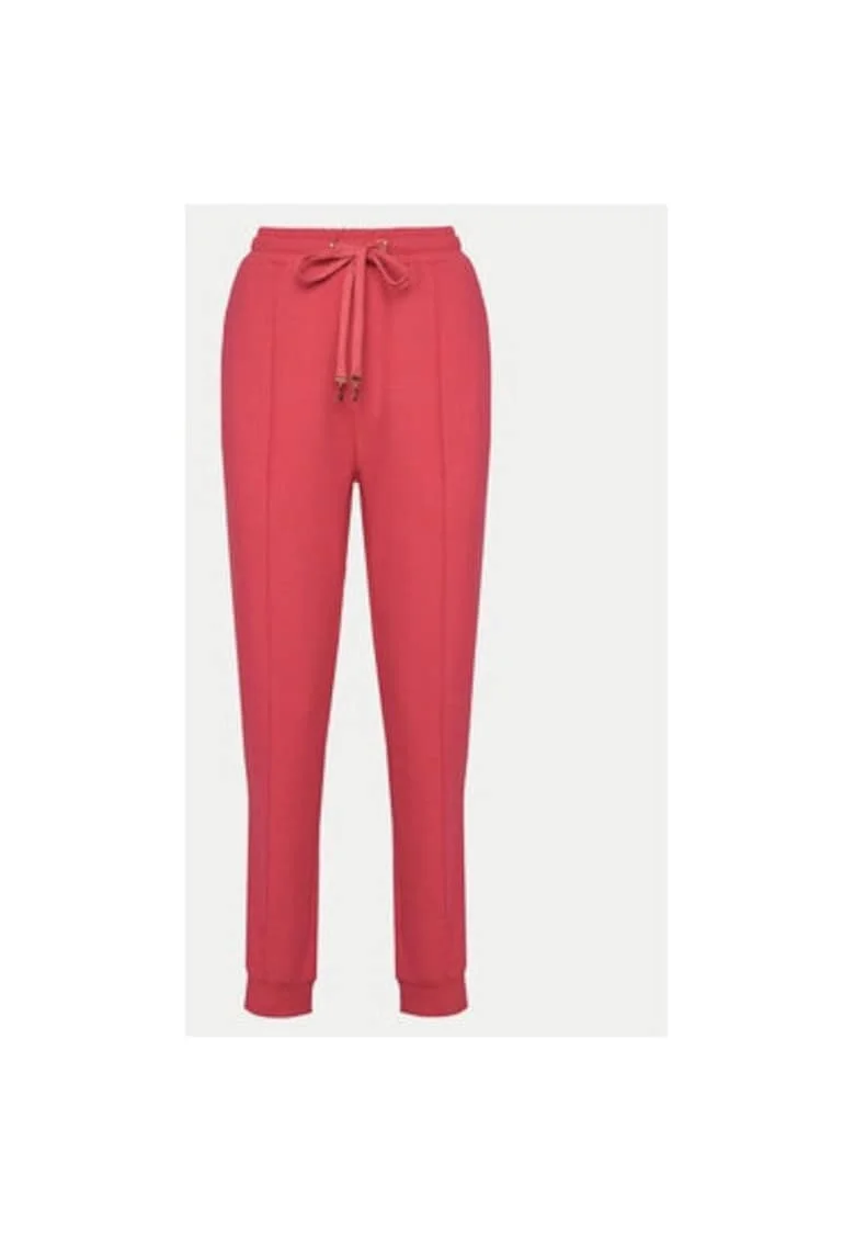 Pantaloni dama,  305244925, Bumbac/Viscoza, Roz, Roz