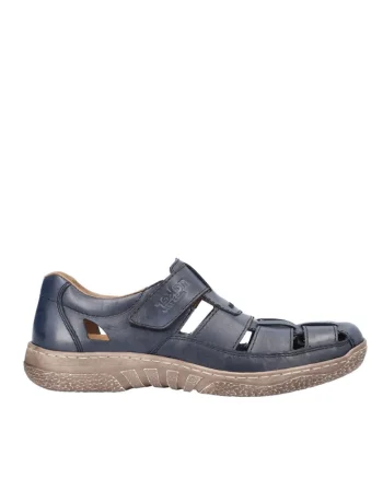 Sandale casual, barbati,  ANTISTRESS, 03578-14 bleumarin, piele naturala, Bleumarin