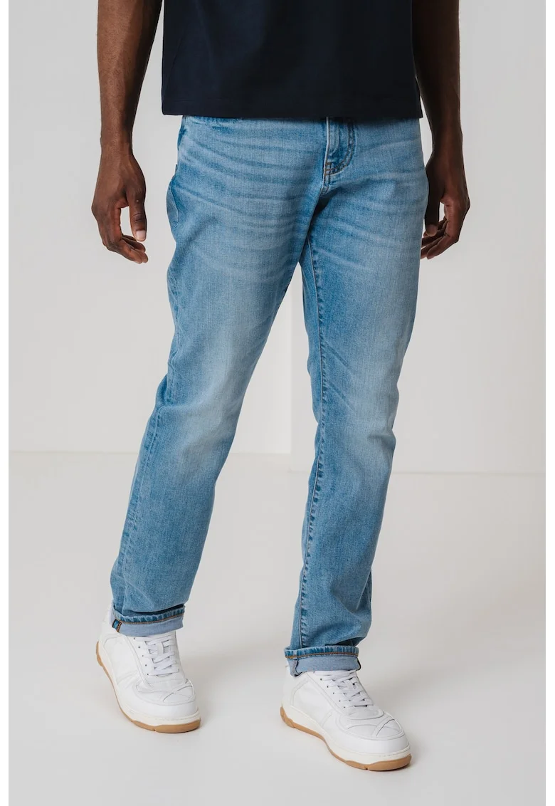 Blugi skinny, Albastru deschis melange