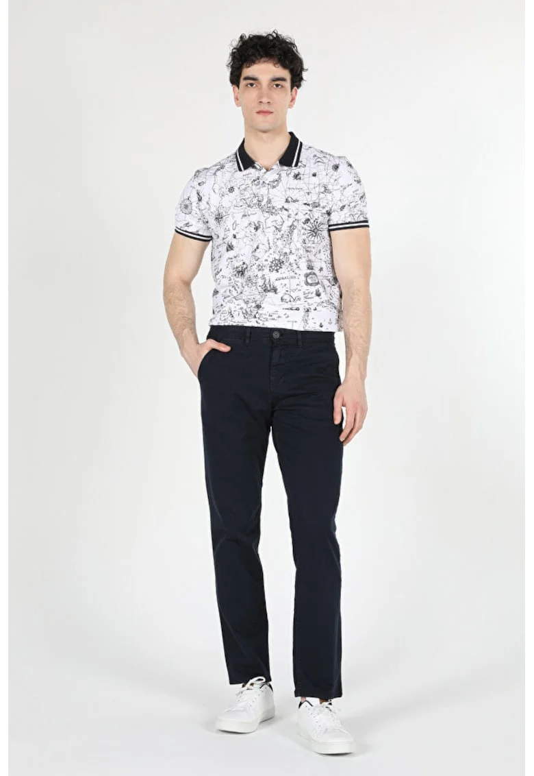 Pantaloni De Barbati Albastru Marin Regular Fit