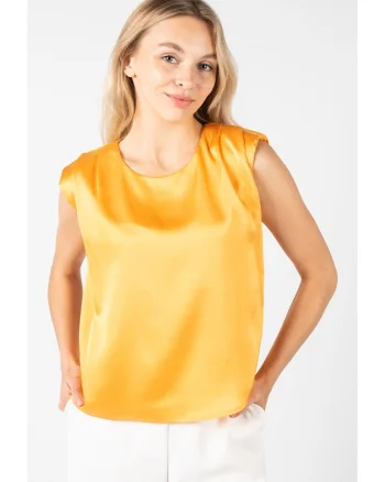 Bluza fara maneci cu aspect satinat Barry,