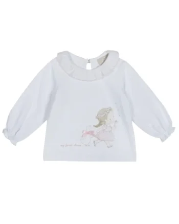 Bluza  bumbac/elastan, alb, Alb