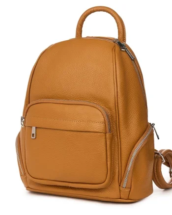 Rucsac din piele naturala Enzo coniac