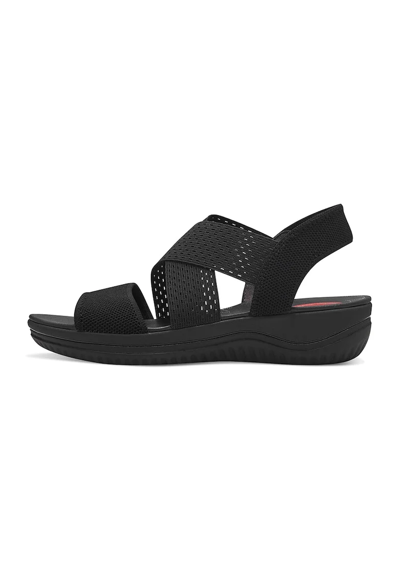 Sandale cu barete incrucisate, Negru