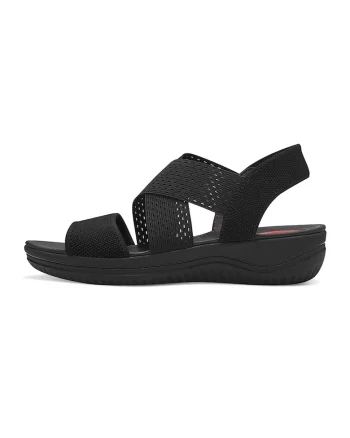 Sandale cu barete incrucisate, Negru