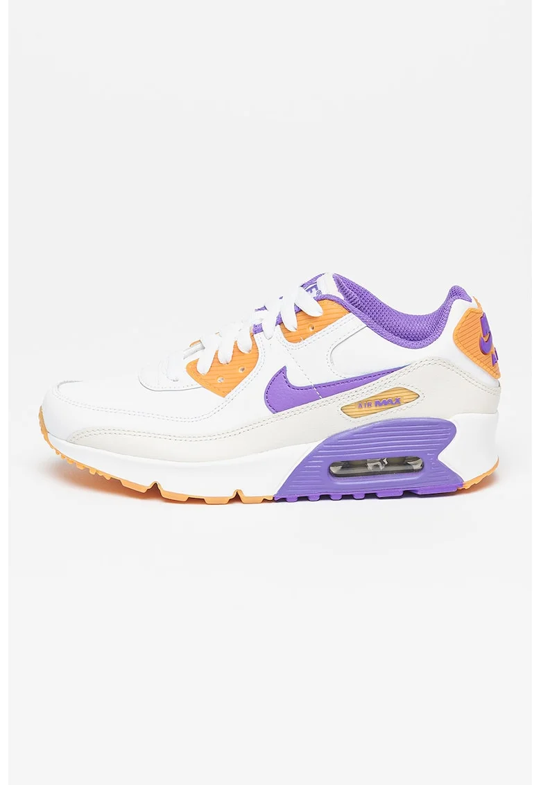 Pantofi sport cu garnituri de piele Air Max 90, Alb/Ametist