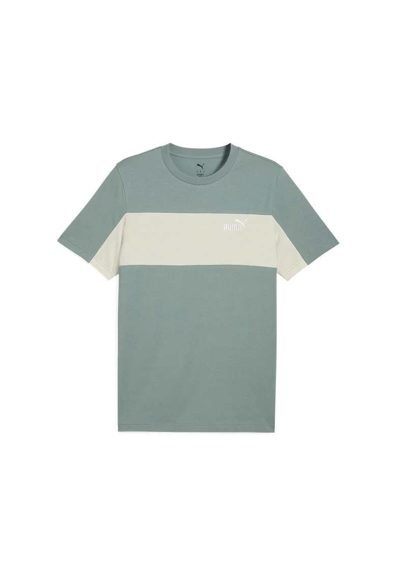 Tricou cu detaliu logo, Alb fildes/Verde persan