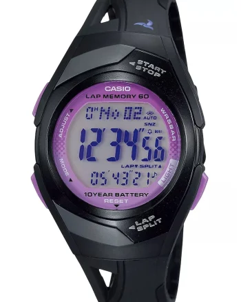 Ceas digital cu o curea din cauciuc, Negru