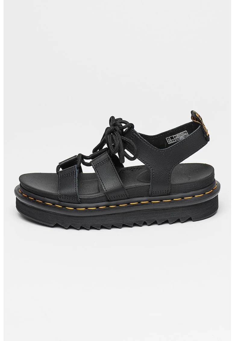 Sandale din piele Athena, Negru
