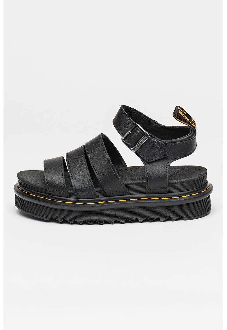 Sandale din piele Athena, Negru