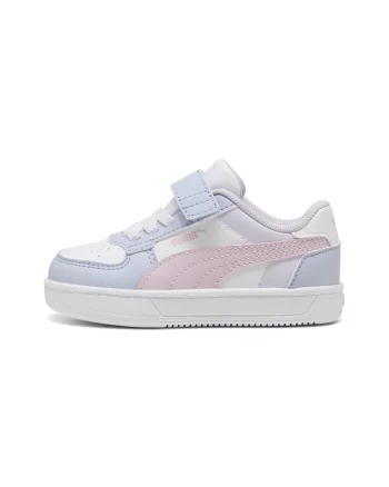Pantofi sport Caven 2.0 cu velcro si model colorblock, Alb/Albastru azur/Roz