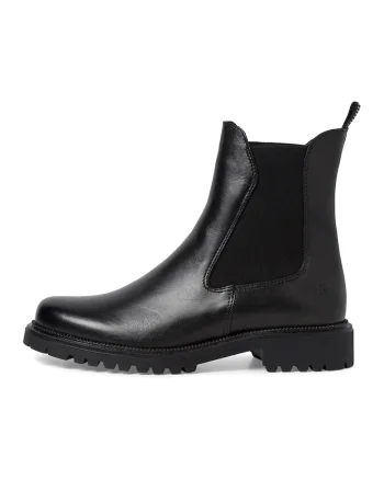 Ghete Chelsea din piele, Negru