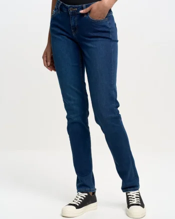 Blugi dama  Katrina 359, slim fit, albastru intens, bumbac, poliester, elastan