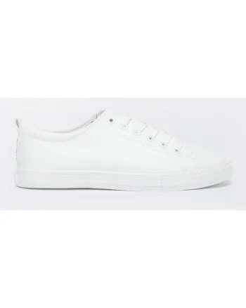 Pantofi sport din piele ecologica, Alb
