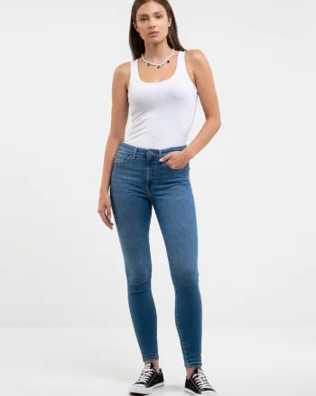 Blugi skinny cu talie inalta si push-up Melinda 340