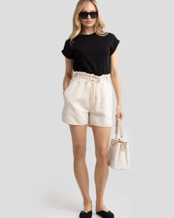 Pantaloni scurti cu talie inalta Oliana 103